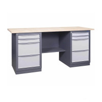 Metallist töölaud sahtliplokkidega 41 2M2B / 2M2B / 1500x620mm