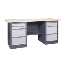 Metallist töölaud sahtliplokkidega 41 2M2B / S2B / 1500x620mm