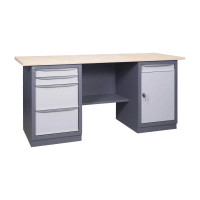 Metallist töölaud sahtliplokkidega 41 2M2B / D / 1800x620mm