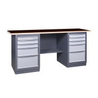Metallist töölaud sahtliplokkidega 41 3MSB / 3MSB / 1800x620mm