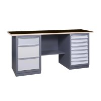 Metallist töölaud sahtliplokkidega 41 S2B / 8M / 1800x620mm