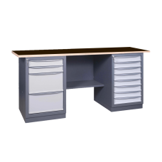 Metallist töölaud sahtliplokkidega 41 2M2B / 8M / 1800x620mm