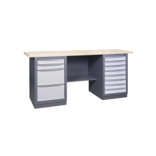 Metallist töölaud sahtliplokkidega 31 2M2B / 8M / 1500x620mm