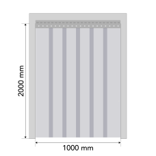PVC ribakardinate komplekt (avale 1000x2000 mm)