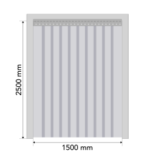 PVC ribakardinate komplekt (avale 1500x2500 mm)