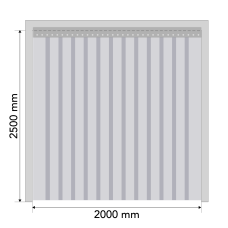 PVC ribakardinate komplekt (avale 2000x2500 mm)