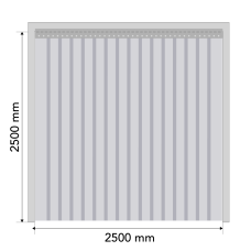 PVC ribakardinate komplekt (avale 2500x2500 mm)