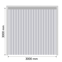 PVC ribakardinate komplekt (avale 3000x3000 mm)