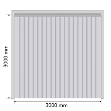 PVC ribakardinate komplekt (avale 3000x3000 mm)