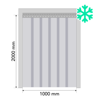 PVC ribakardinate komplekt (avale 1000x2000 mm), külmakindel