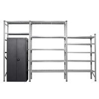 Riiulikomplekt GUMI set ML2, kolm sektsiooni ja metallkapp, 3845x2500mm